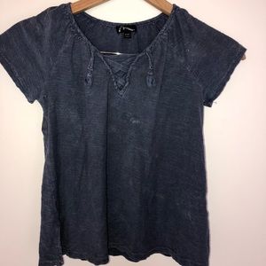Dark blue top